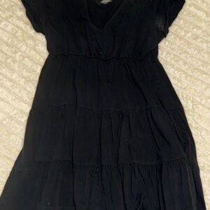 Elegant Black Tiered Dress